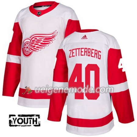 Kinder Eishockey Detroit Red Wings Trikot Henrik Zetterberg 40 Adidas 2017-2018 Weiß Authentic